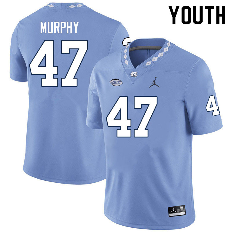 Youth #47 CJ Murphy North Carolina Tar Heels College Football Jerseys Sale-Carolina Blue